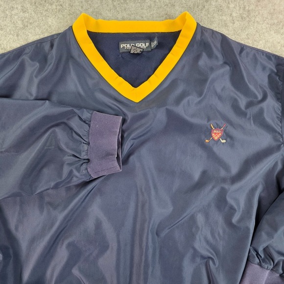 Polo Golf Other - Vintage POLO GOLF Windbreaker Pullover Men's Sz XXL Blue Ralph Lauren Crest